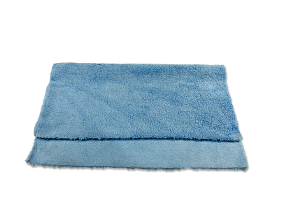 blue edgeless microfiber folded