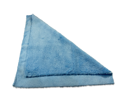blue edgeless microfiber folded